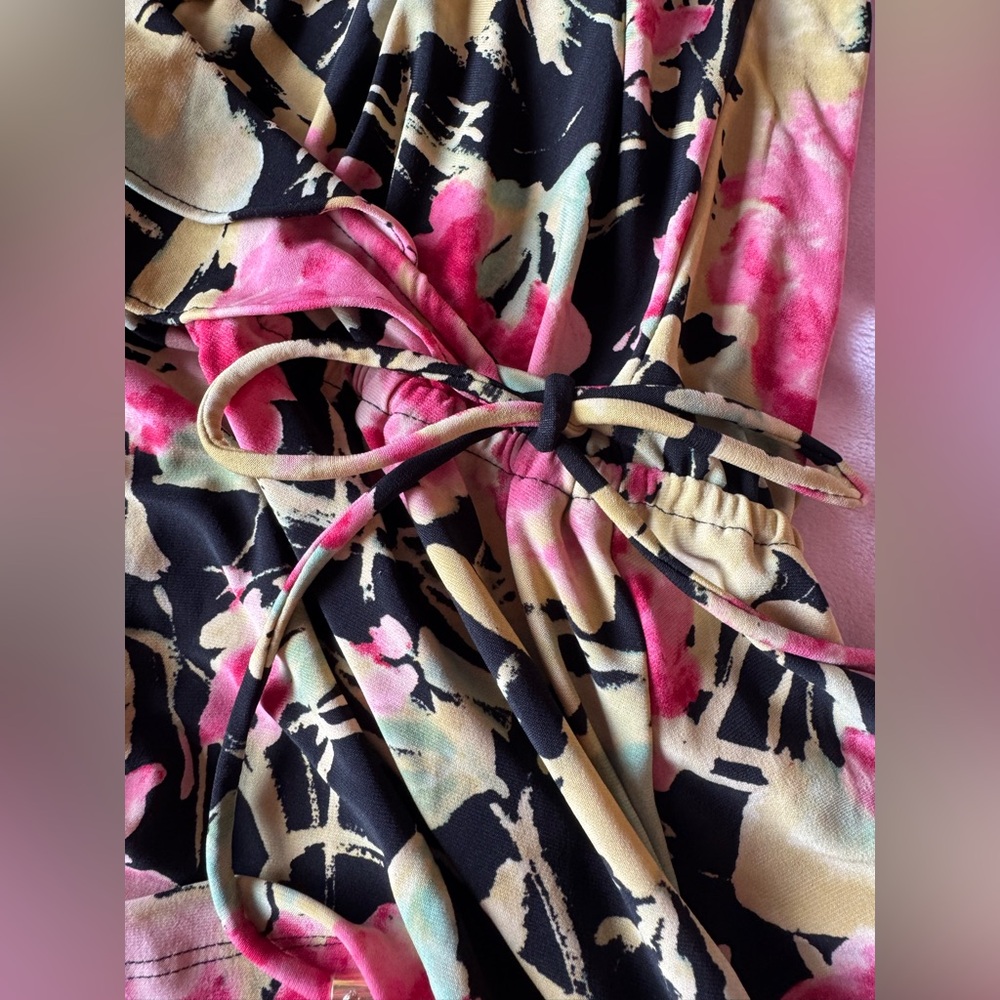 NWT Ralph Lauren Tropical Flutter Sleeve Ruffled Wrap Blouse - Picture 7 of 10